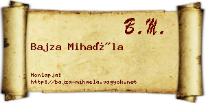 Bajza Mihaéla névjegykártya